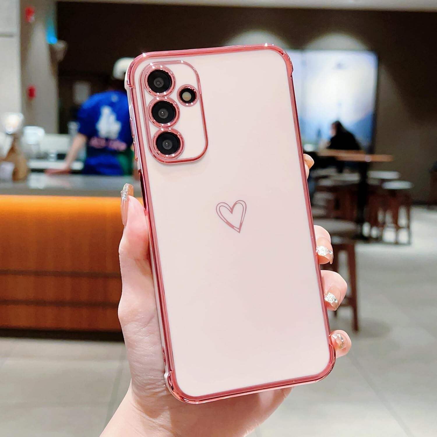 Sawiqpd for Samsung Galaxy S25 FE Case, Hollow Cute Love Hea... - Image 4