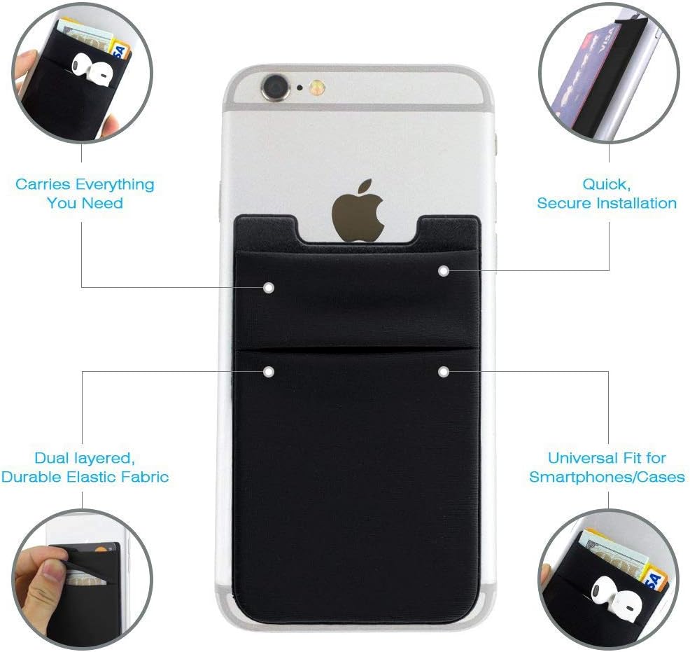 Phone Card Holder Stretchy Wallet Pocket Credit Card ID Case... - Image 7