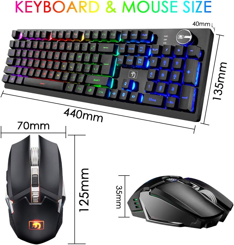FELiCON K620 Wireless Gaming Keyboard and Mouse Combo, Mecha... - Image 9