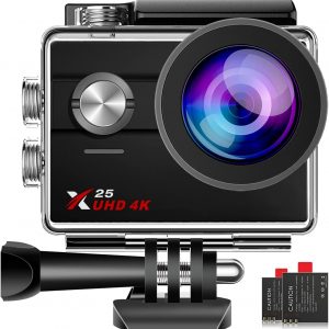 4K Action Camera 16MP, Waterproof Camera 98ft with 2″ Touch …