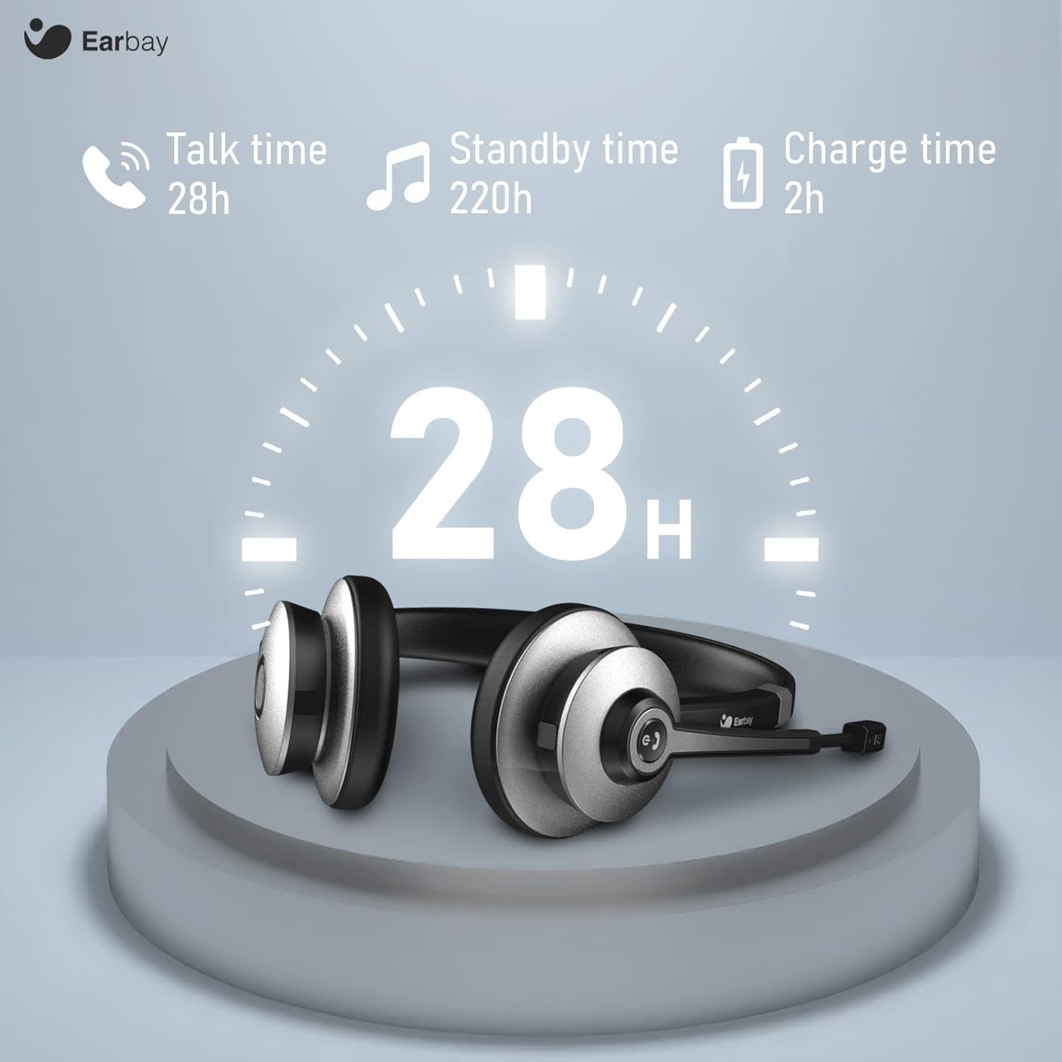 Earbay Bluetooth Headset, Wireless Headset with Mic Noise Ca... - Image 8