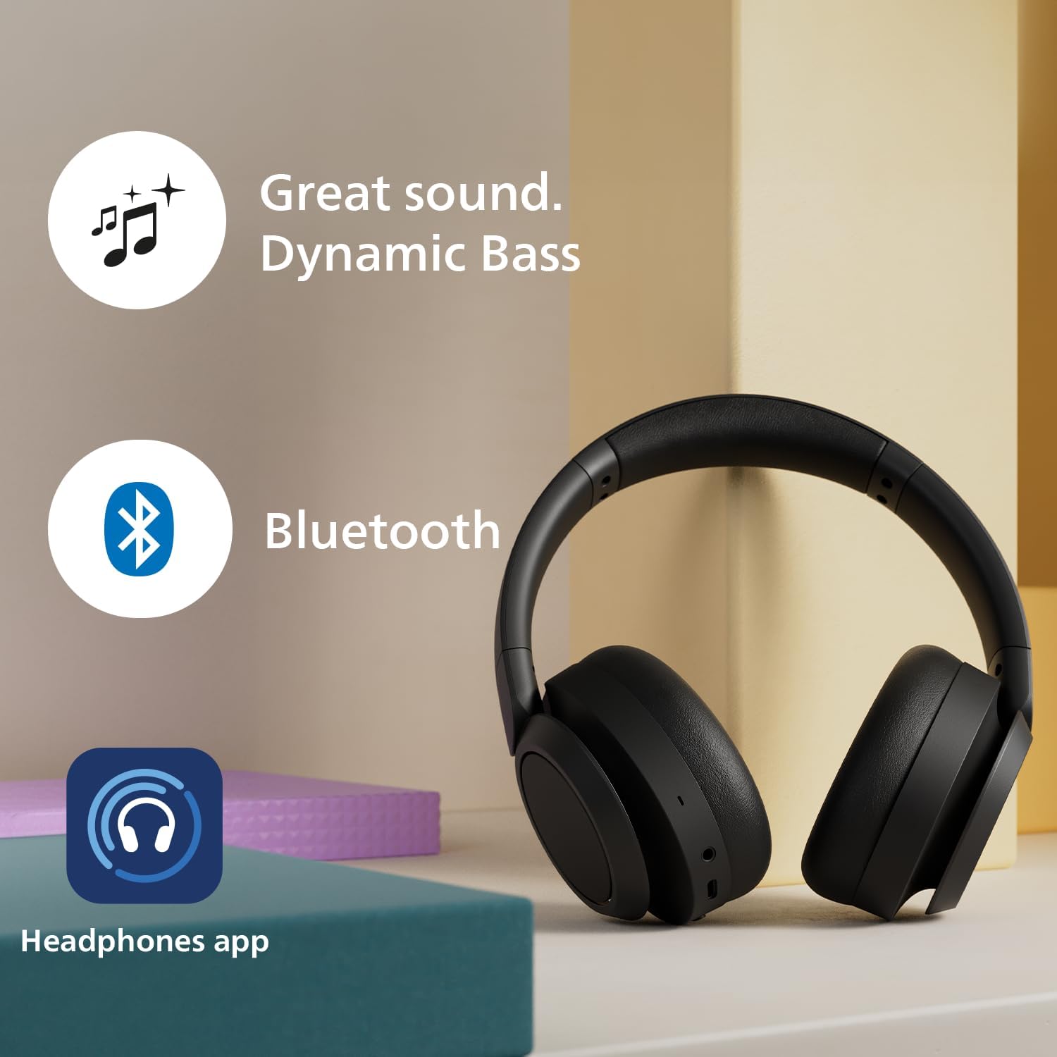 Philips TAH6509BK/00 Noise Cancelling Over-Ear Wireless Blue... - Image 7
