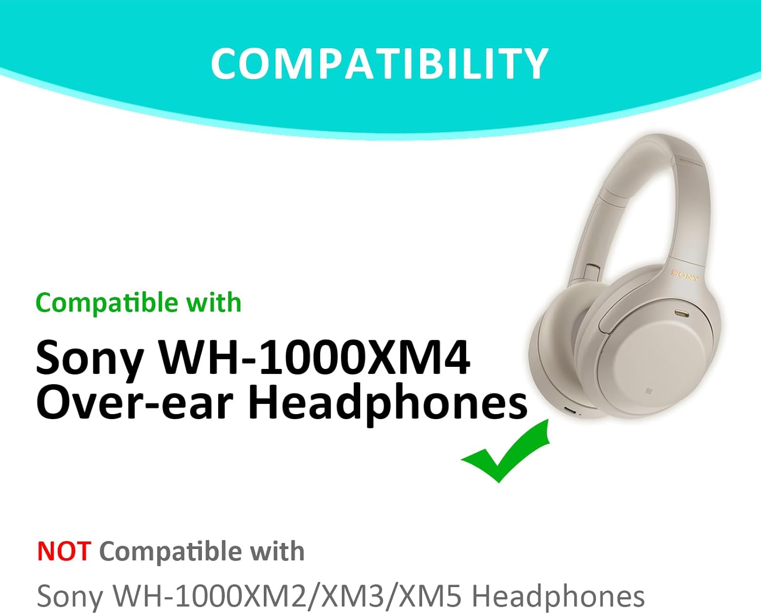 Ear Pads Replacement for Sony WH-1000XM4 - Silver Earpads fo... - Image 3