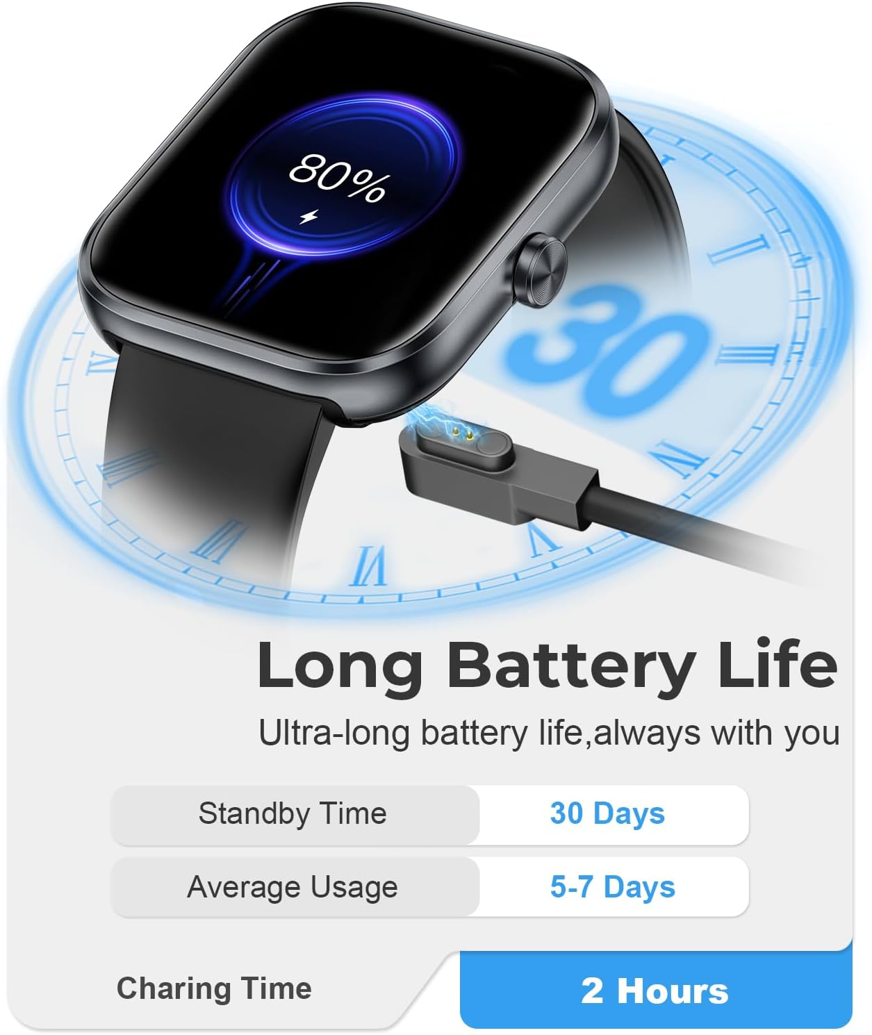 Smart Watch for Men Women(Answer/Make Calls), 1.83"HD Fitnes... - Image 6