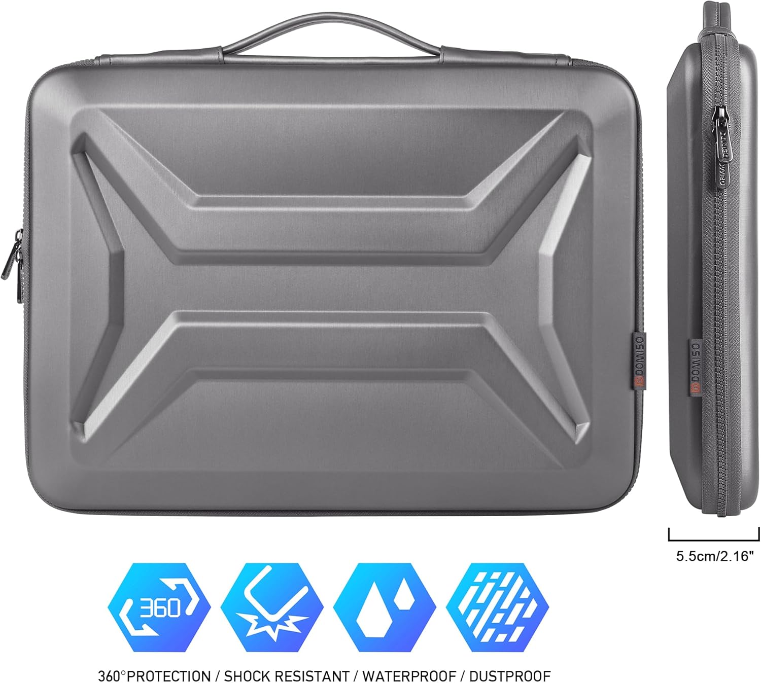DOMISO 15-16 Inch Laptop Hard Case,Waterproof Shockproof Lap... - Image 4