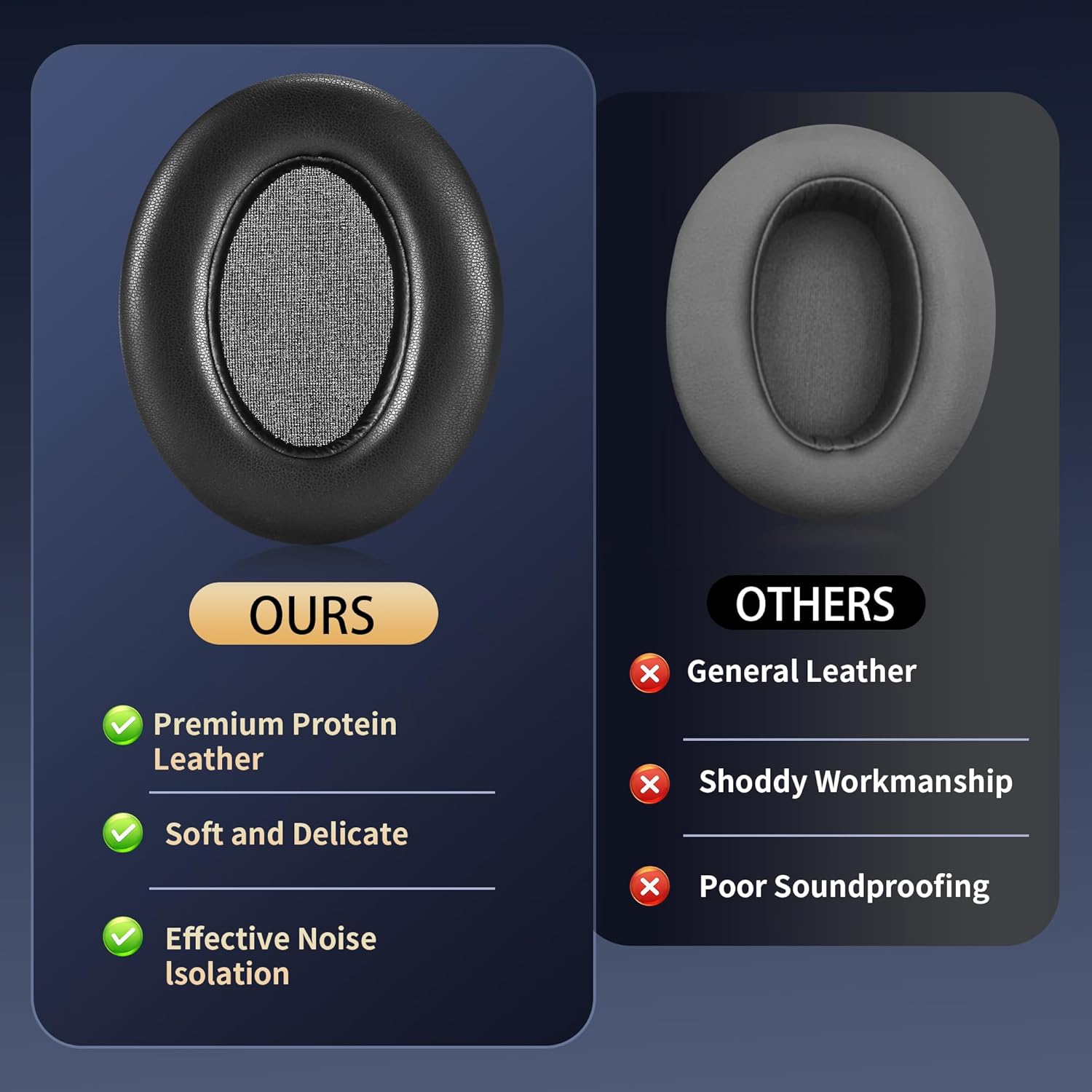 Replacement Ear Pads for Sony WH-XB910, XB910N Extra Bass No... - Image 5