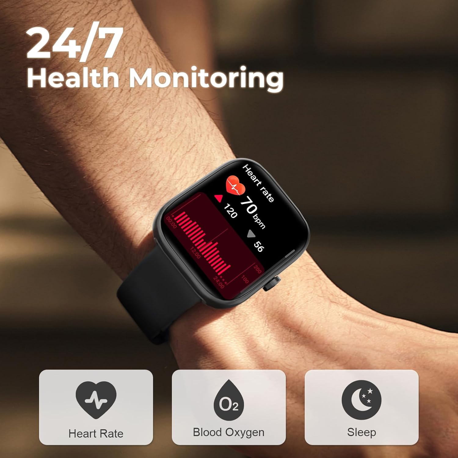 Smart Watch for Men Women(Answer/Make Calls), 1.83"HD Fitnes... - Image 5