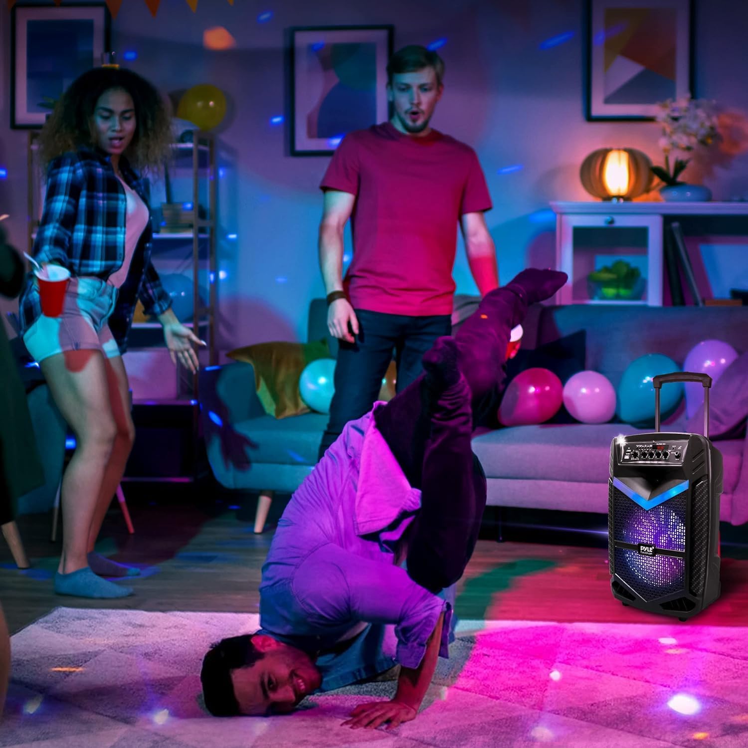 Pyle, Portable PA Speaker, Bluetooth- Loudspeakers, 600W Rec... - Image 8