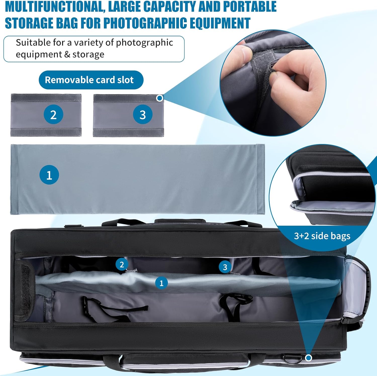 30.7" Tripod Carrying Case Bag, Large Photographic Tripod Ba... - Image 4
