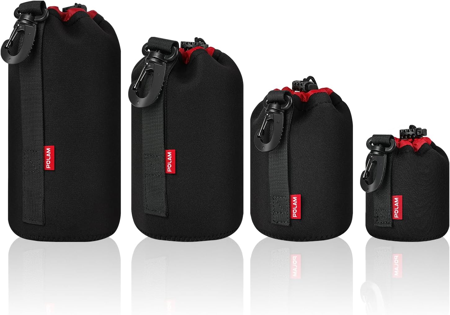 4 Pack Thick Lens Pouch Set for Protect DSLR Camera Len, Len... - Image 2