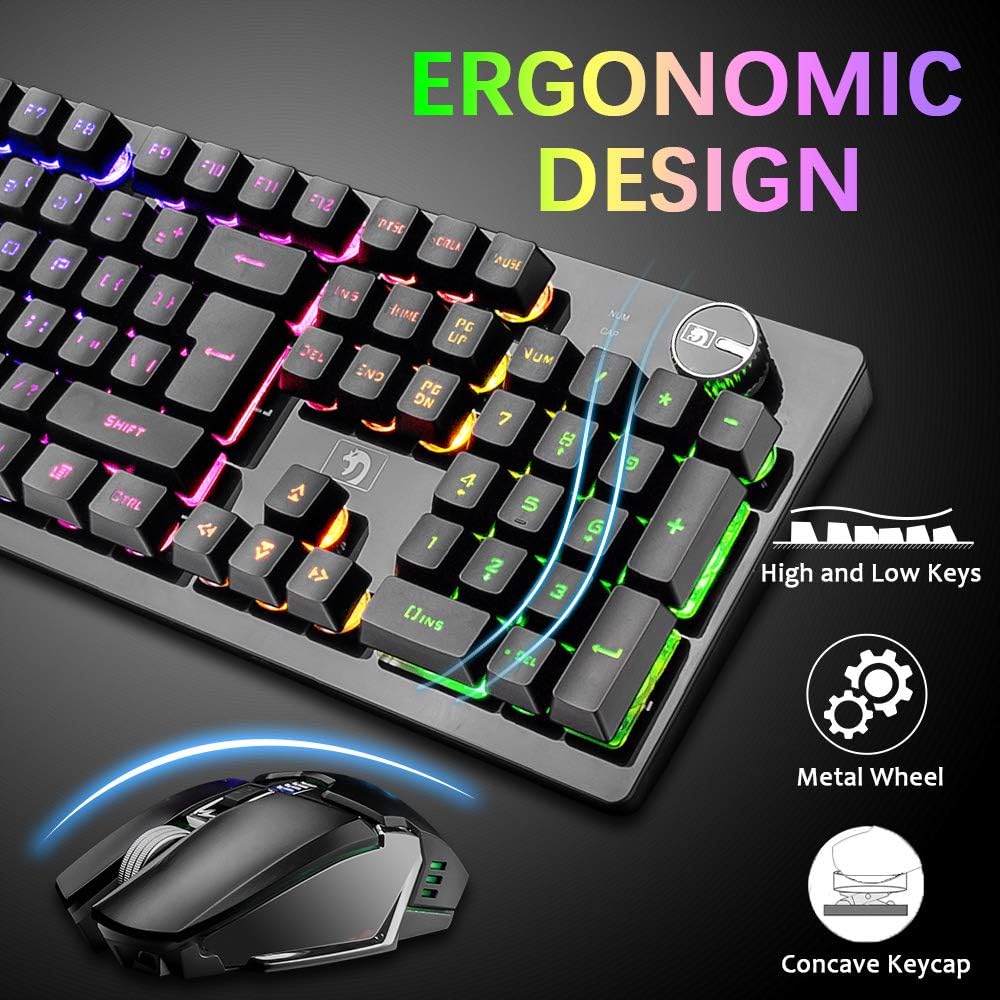FELiCON K620 Wireless Gaming Keyboard and Mouse Combo, Mecha... - Image 8