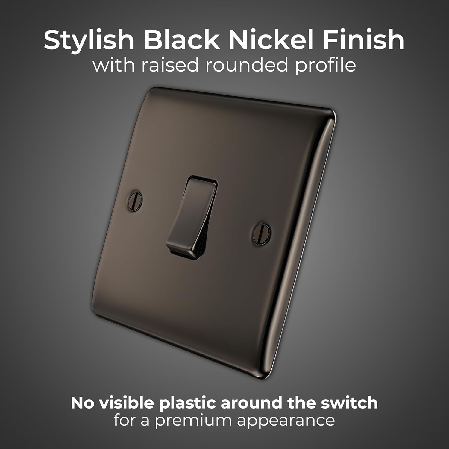 BG Electrical Single Wall Light Switch, 2 Way, Raised and Sl... - Image 3