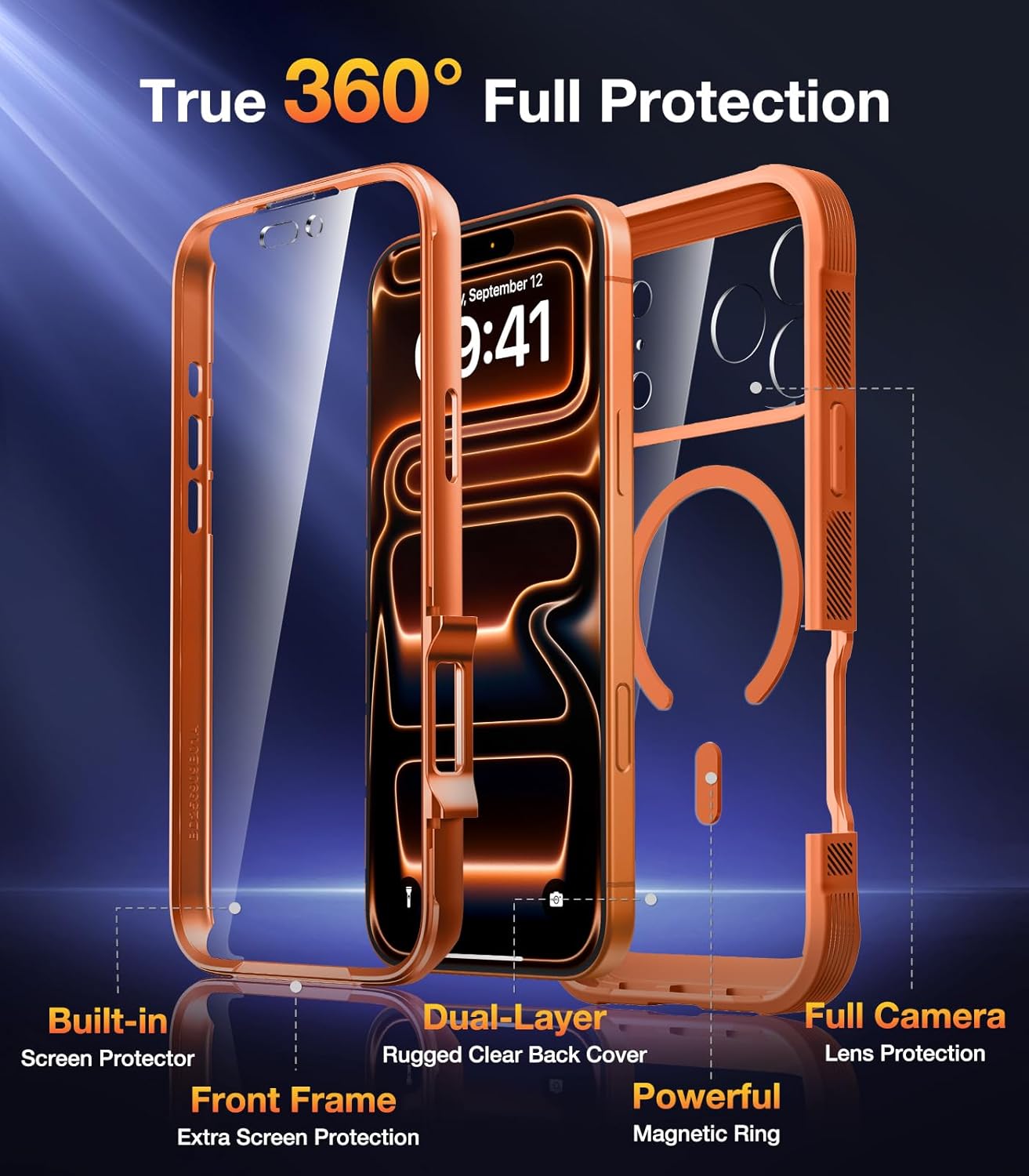 Diaclara Magnetic for iPhone 17 Pro Case 6.3-Inch, Fit for M... - Image 3