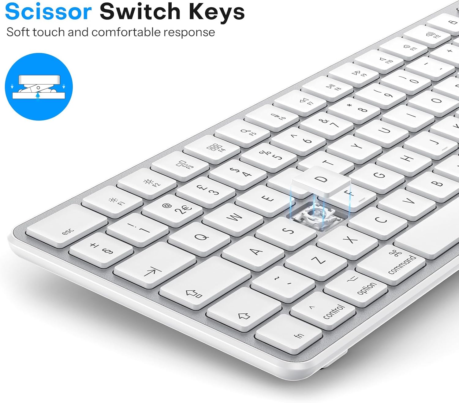 OMOTON Wireless Bluetooth Keyboard Mouse Rechargeable for Ma... - Image 9