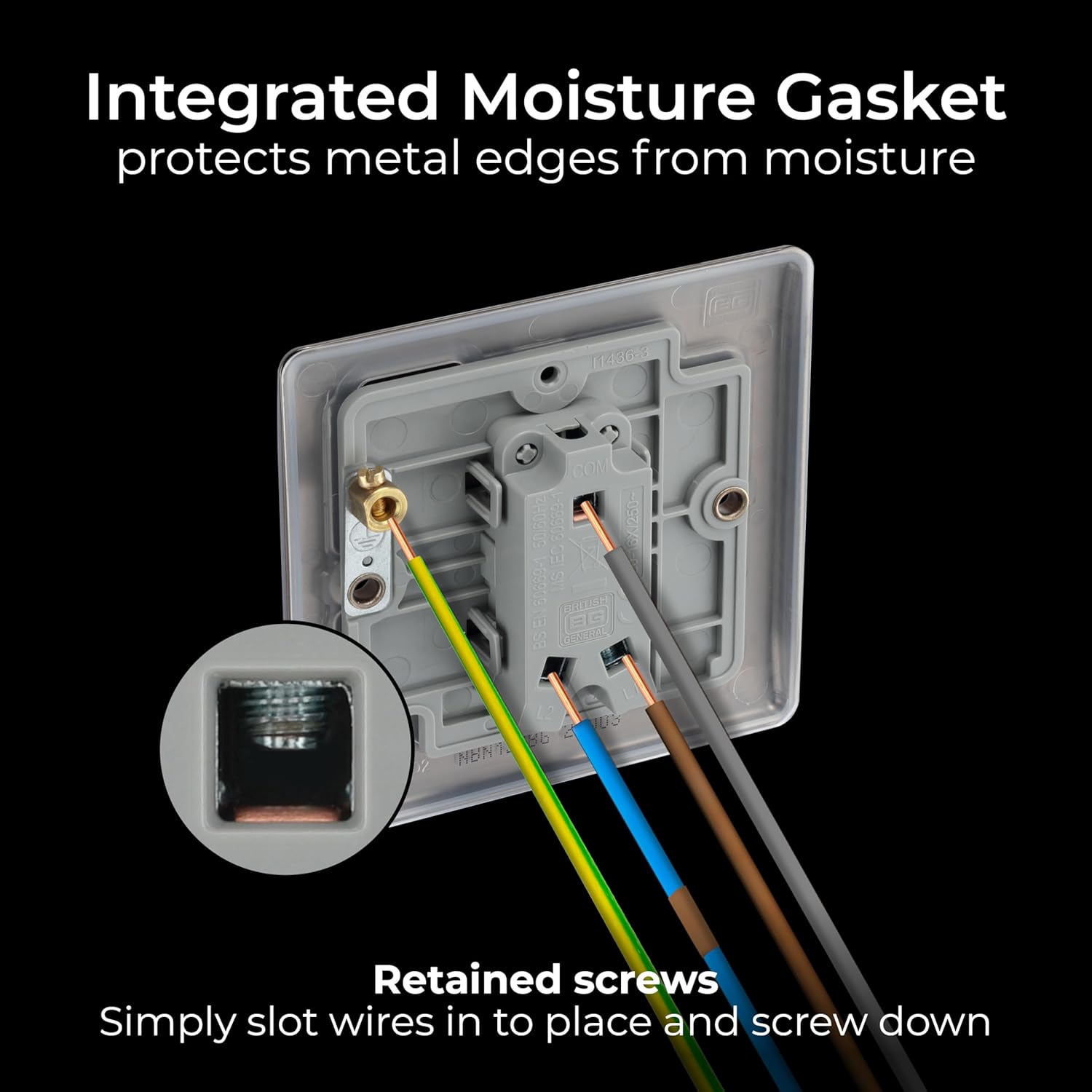 BG Electrical Single Wall Light Switch, 2 Way, Raised and Sl... - Image 6