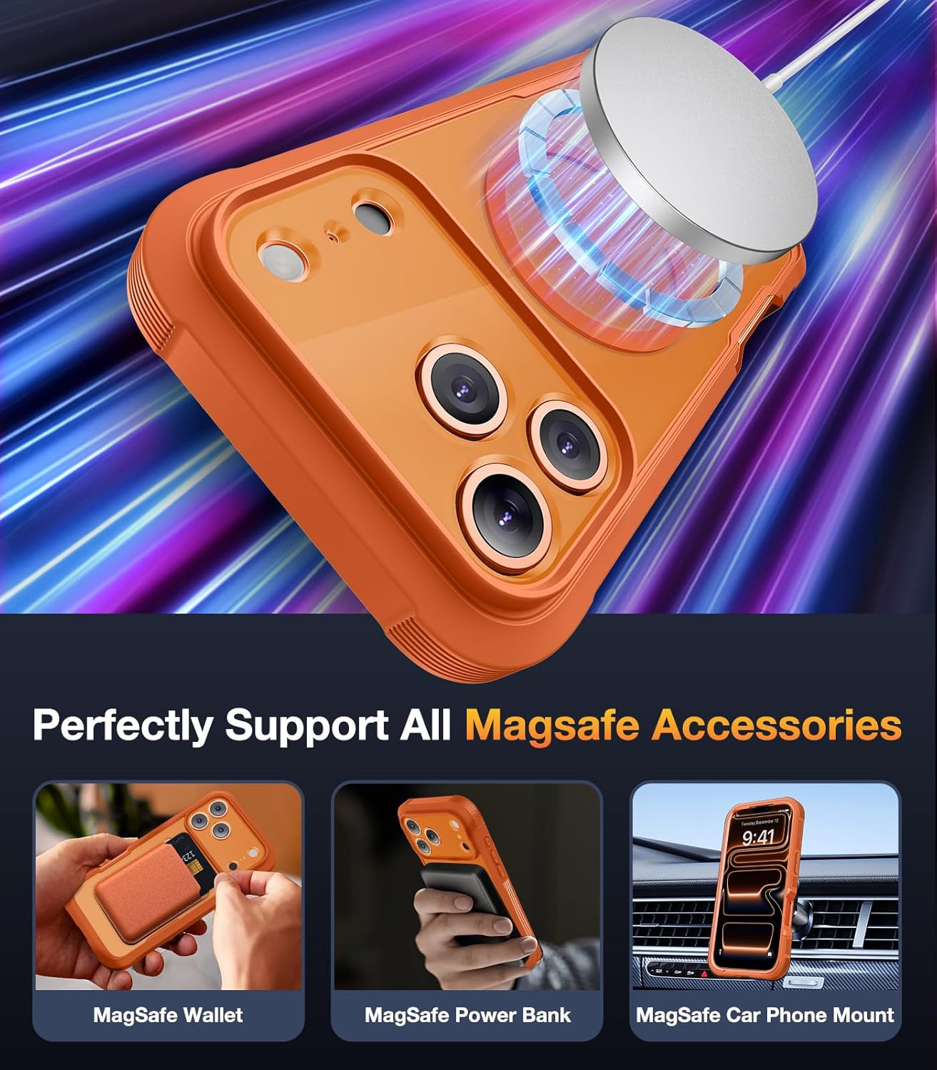 Diaclara Magnetic for iPhone 17 Pro Case 6.3-Inch, Fit for M... - Image 5