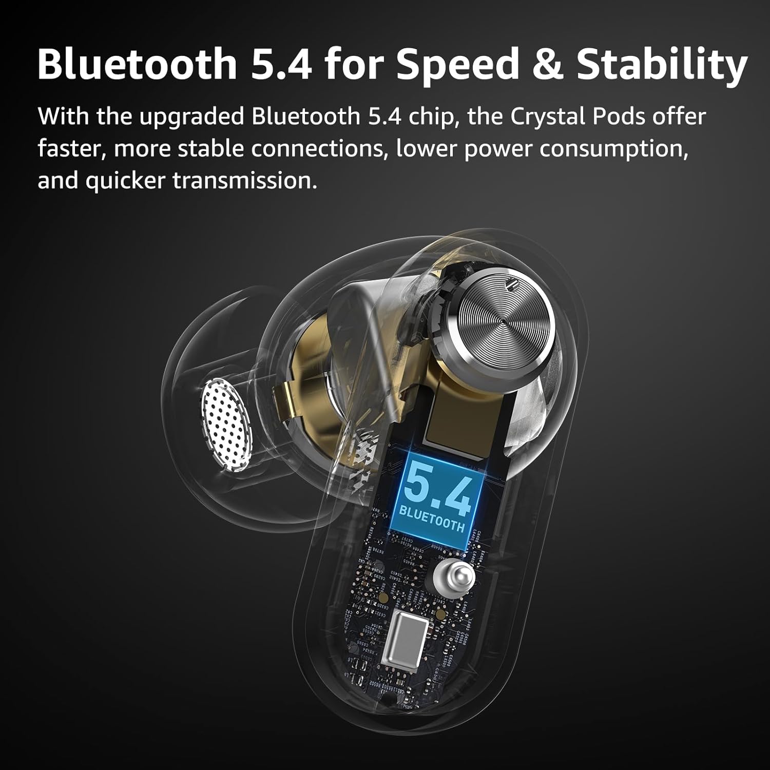 TOZO Crystal Pods Hybrid Active Noise Cancelling Earbuds, 38... - Image 7