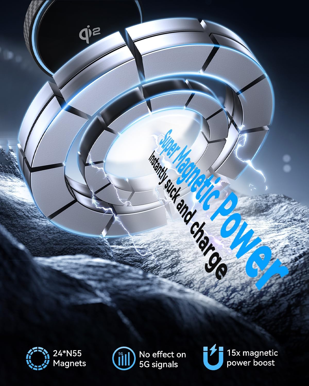 ALAFLY Qi2 Certified 15W for Magsafe Car Mount Charger, [78+... - Image 8