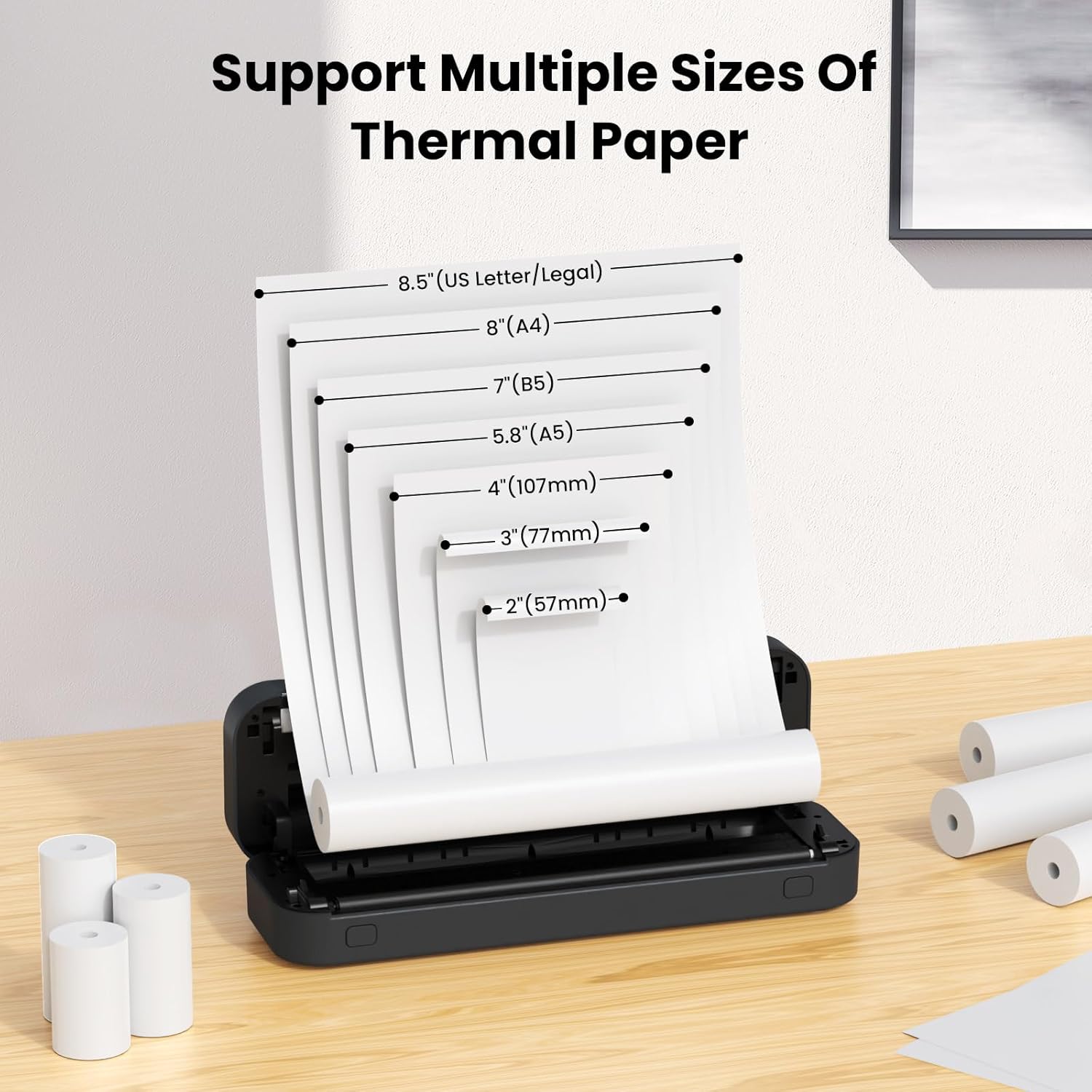 Portable Printer for Travel, Bluetooth Thermal Printer Suppo... - Image 5