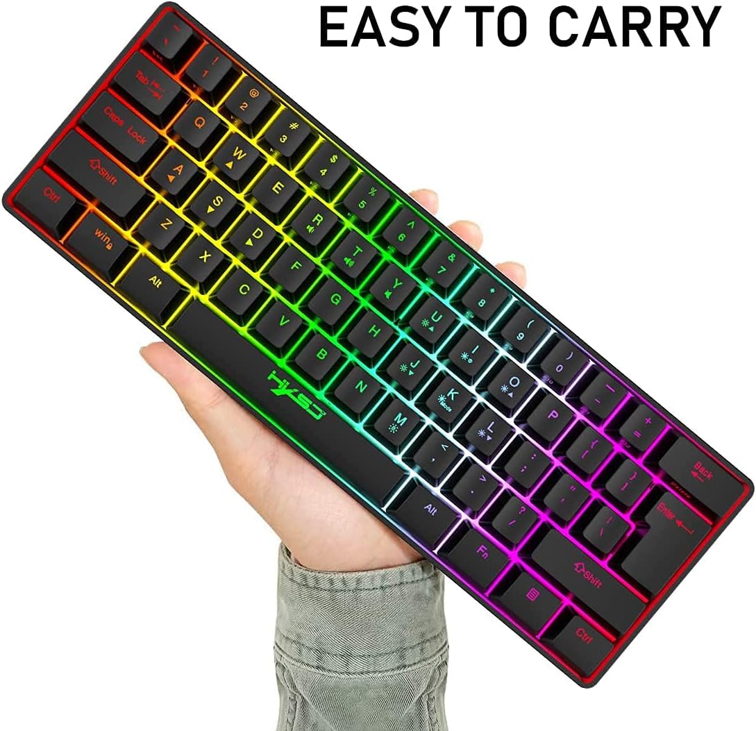 Gaming Keyboard and Mouse Set, 60% Wired Compact Gaming Keyb... - Image 4