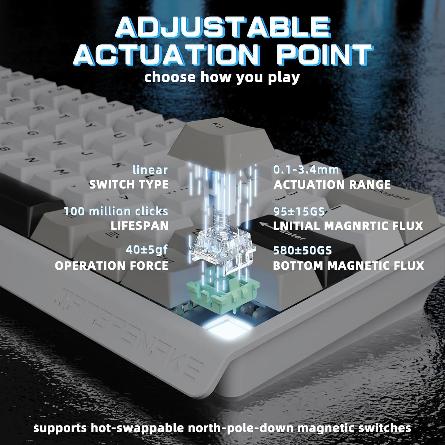 MAMBASNAKE x Attack Shark X60HE Rapid Trigger Wireless Keybo... - Image 5