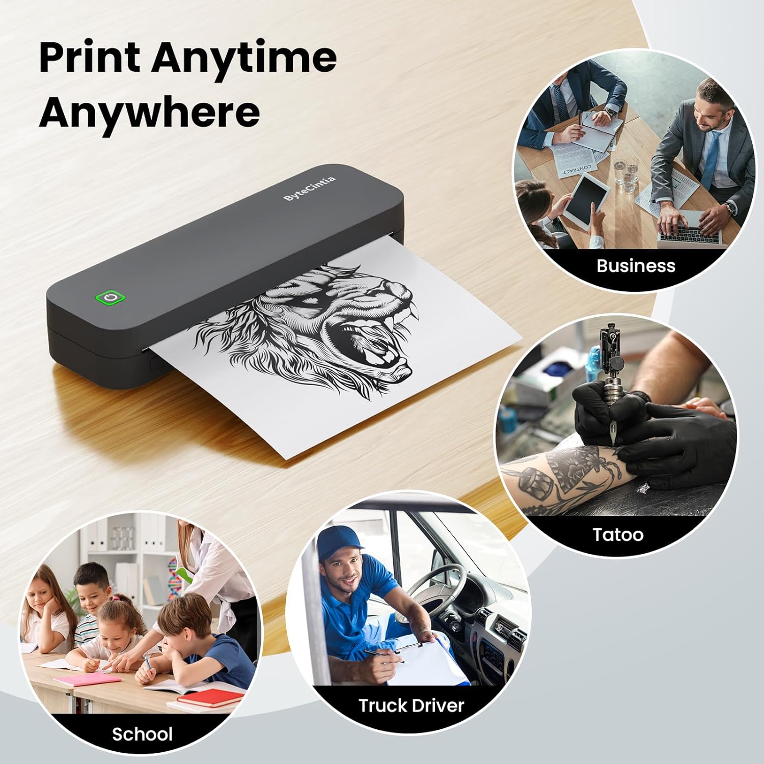 Portable Printer for Travel, Bluetooth Thermal Printer Suppo... - Image 8