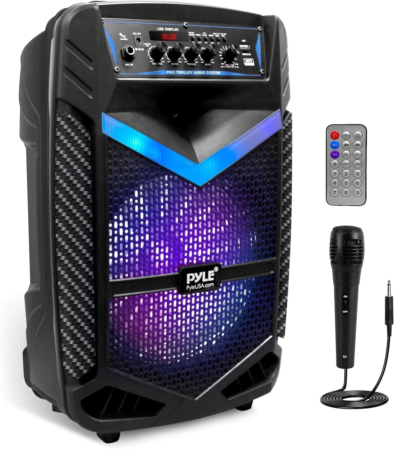 Pyle, Portable PA Speaker, Bluetooth- Loudspeakers, 600W Rec... - Image 2