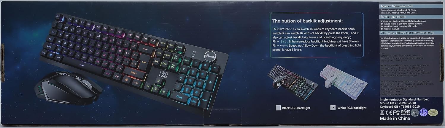 FELiCON K620 Wireless Gaming Keyboard and Mouse Combo, Mecha... - Image 12