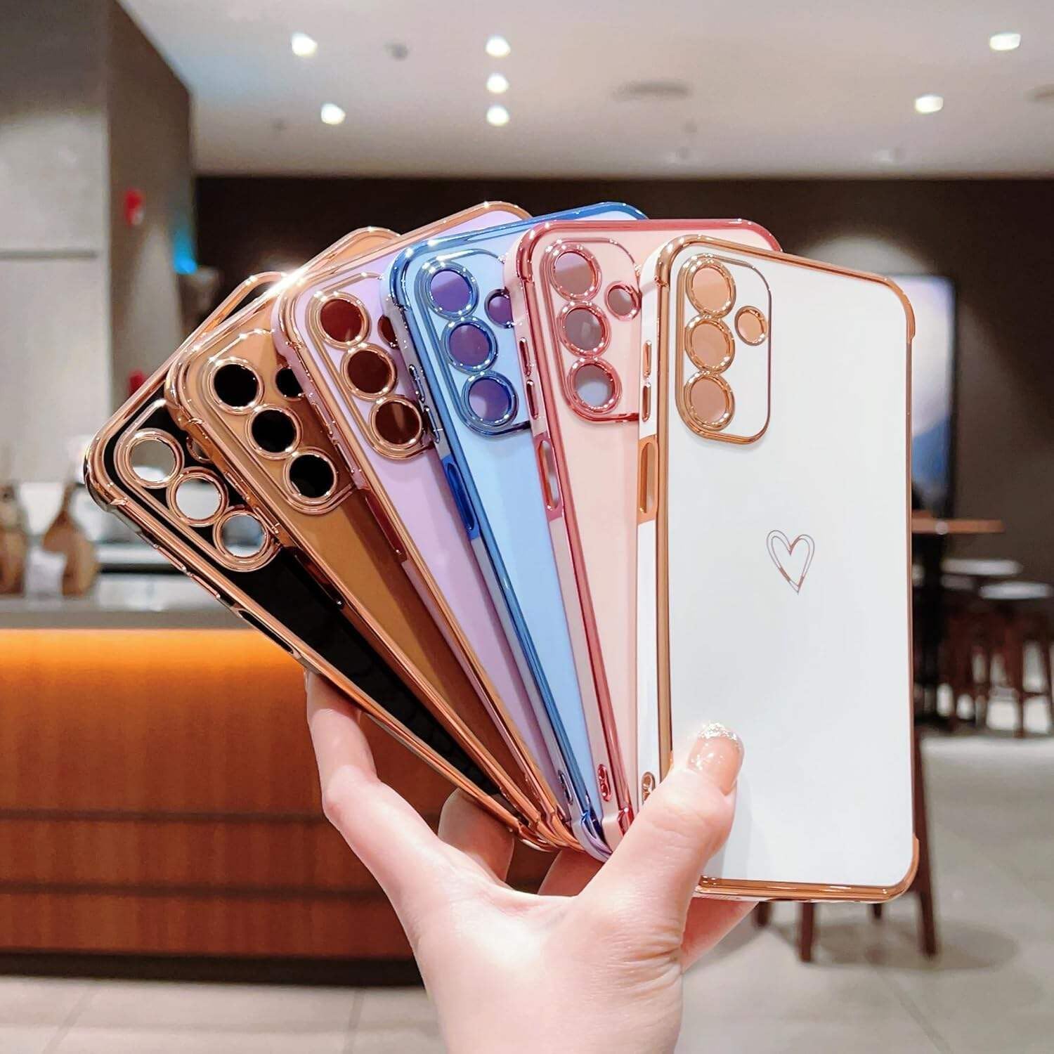 Sawiqpd for Samsung Galaxy S25 FE Case, Hollow Cute Love Hea... - Image 6