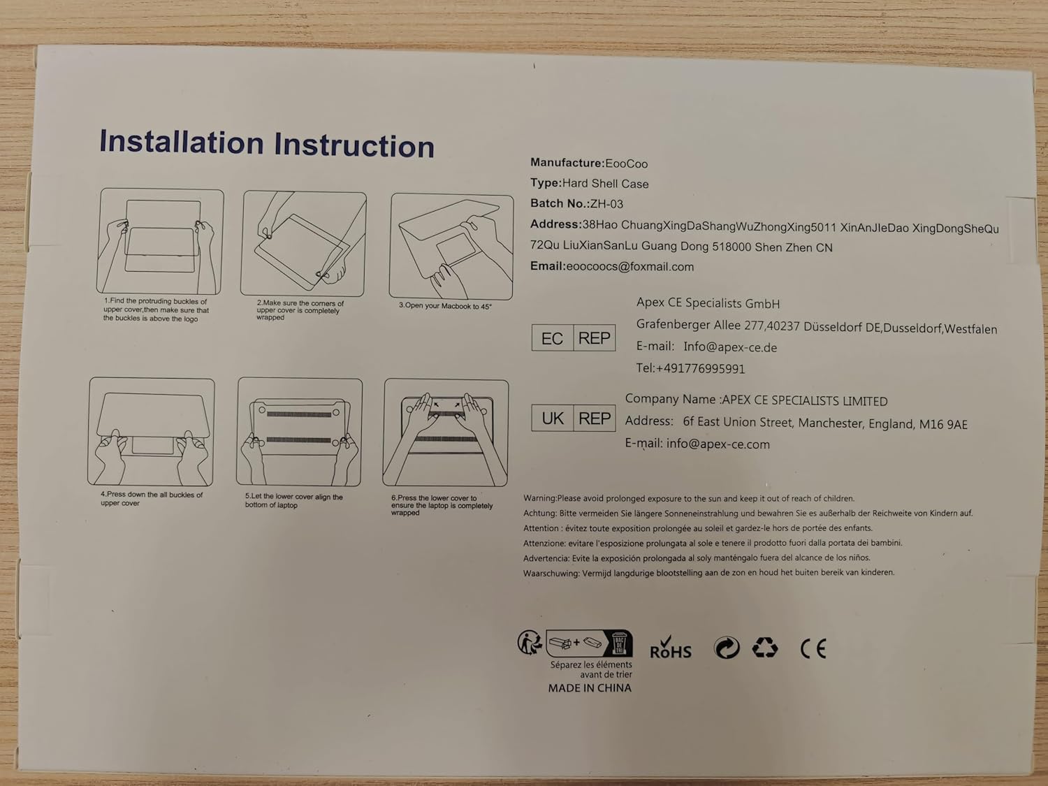 EooCoo Compatible with MacBook Air 13 inch Case 2025 M4 2024... - Image 11