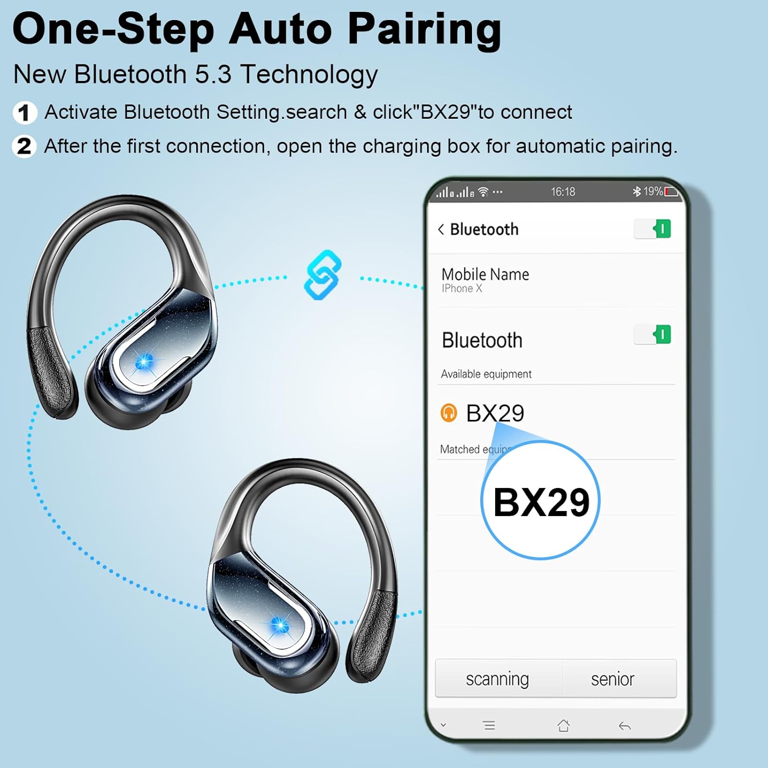 Wireless Earbuds, 2025 Bluetooth 5.4 Headphones Sport, 75H S... - Image 8