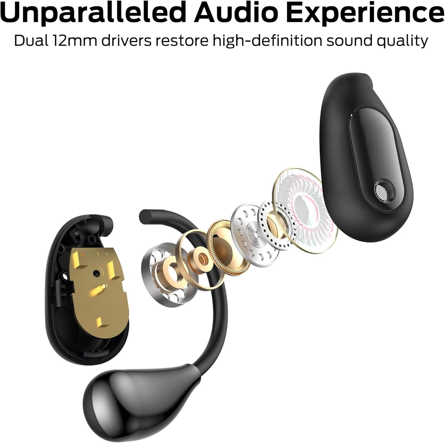 Oraolo Open Ear Headphones, Bluetooth 5.4 Earphones, Stereo ... - Image 4