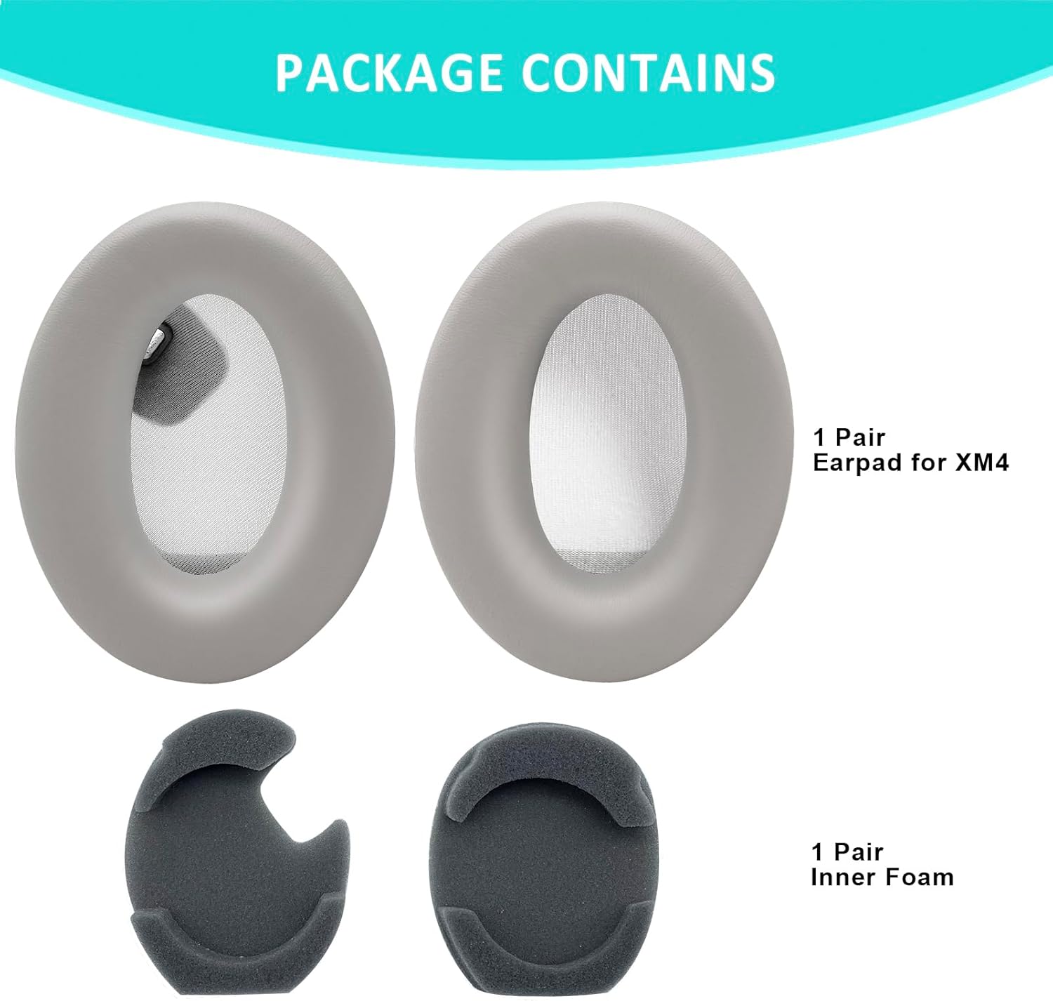 Ear Pads Replacement for Sony WH-1000XM4 - Silver Earpads fo... - Image 8
