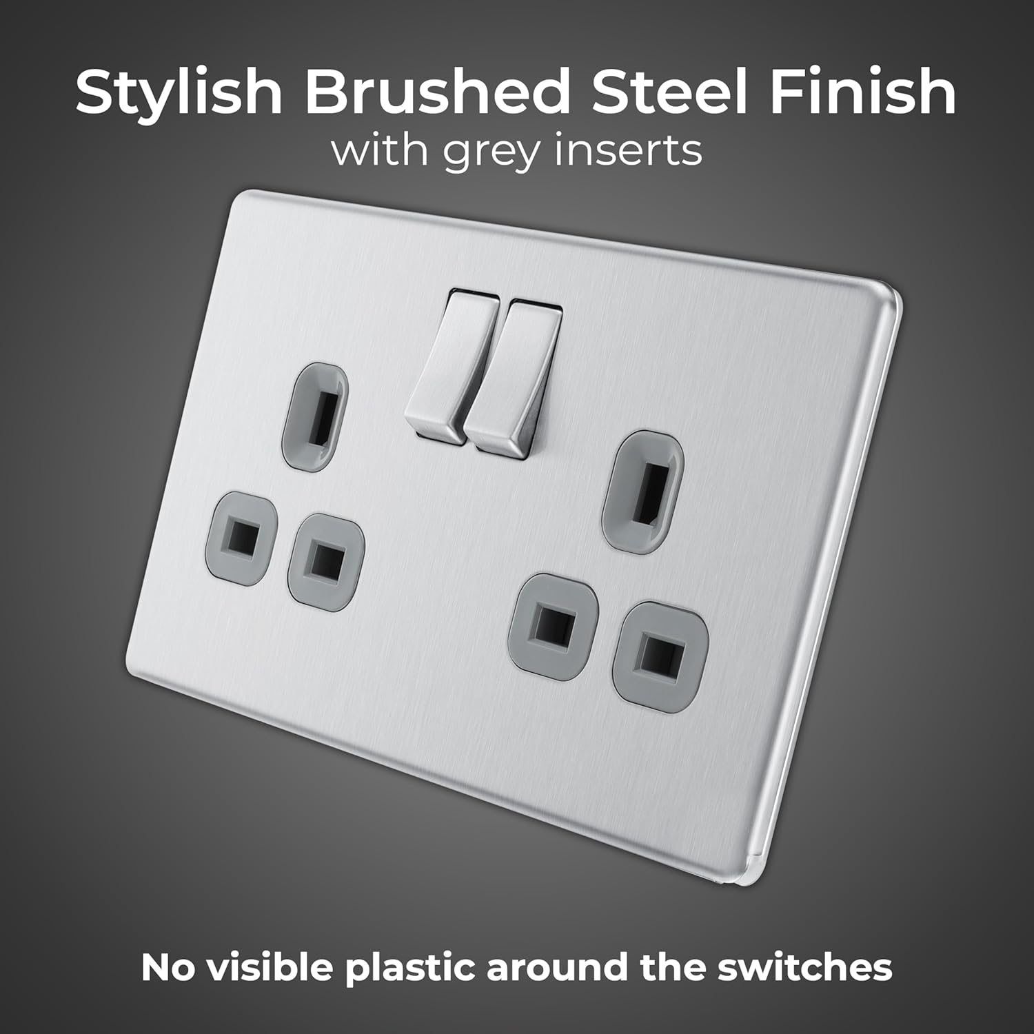 BG Electrical Double Switched Power Plug Wall Socket, Flatpl... - Image 3