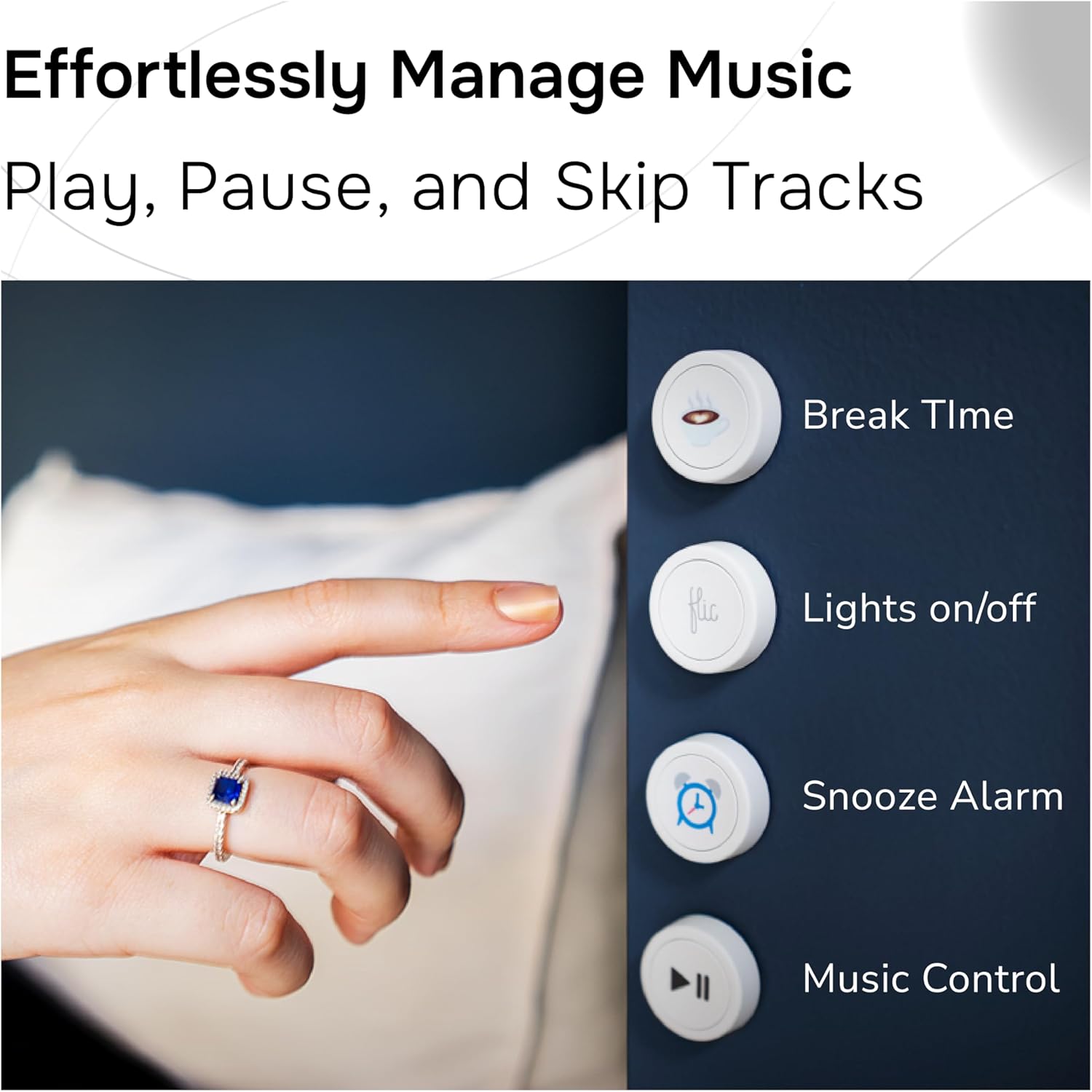 Flic Smart Button White – 3 Pack. Control Lights, Music & Mo... - Image 6