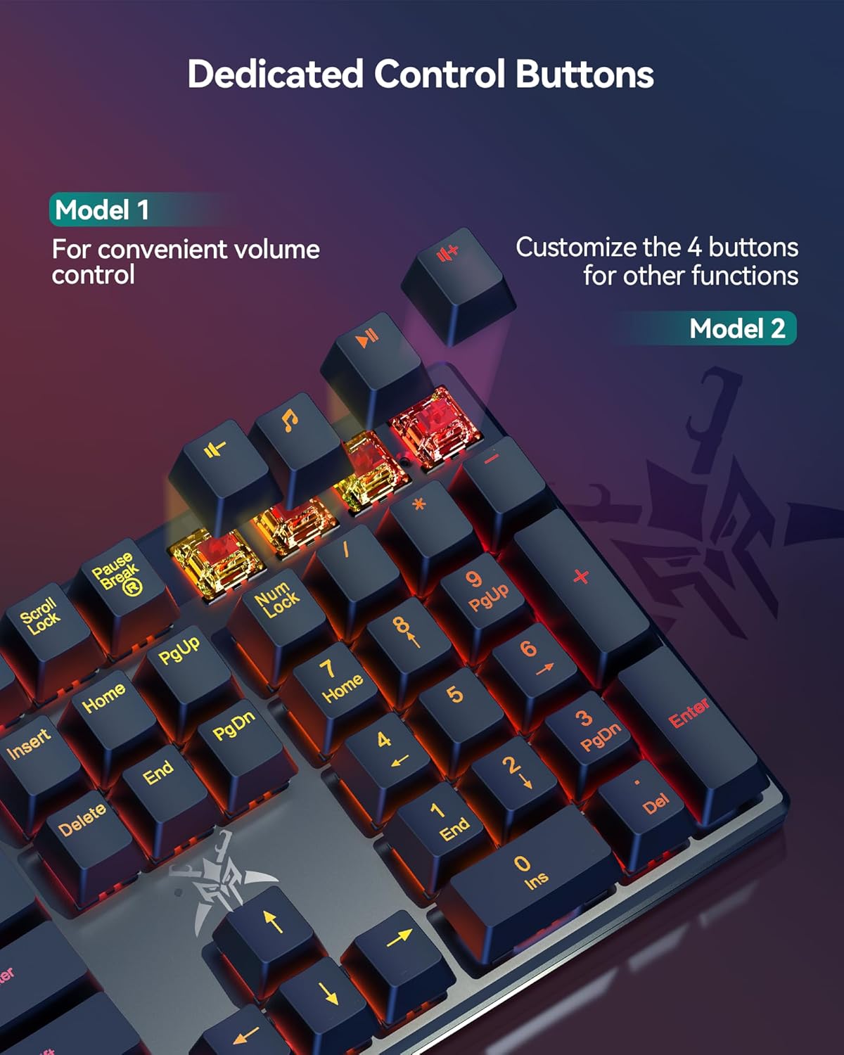 TECKNET Mechanical Gaming Keyboard - Red Switches Mechanical... - Image 6