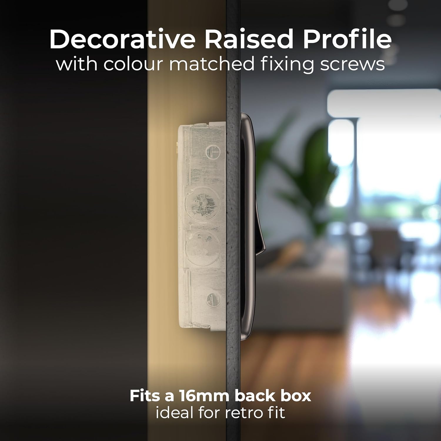 BG Electrical Single Wall Light Switch, 2 Way, Raised and Sl... - Image 4