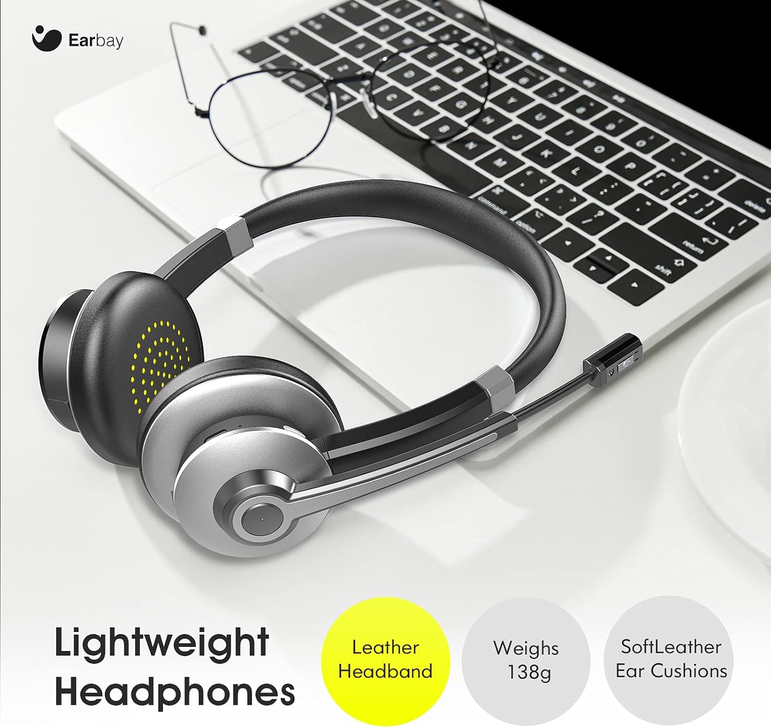 Earbay Bluetooth Headset, Wireless Headset with Mic Noise Ca... - Image 7