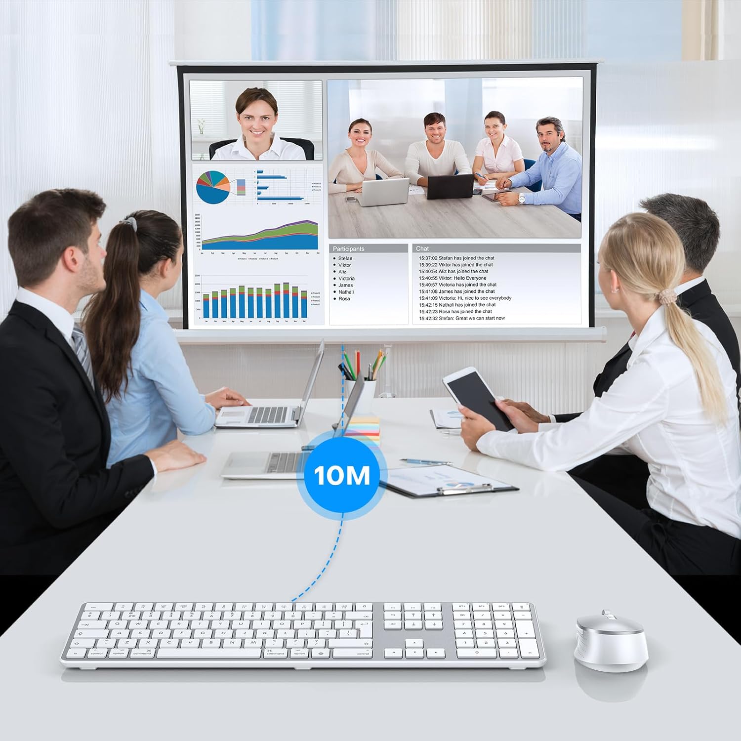 OMOTON Wireless Bluetooth Keyboard Mouse Rechargeable for Ma... - Image 7