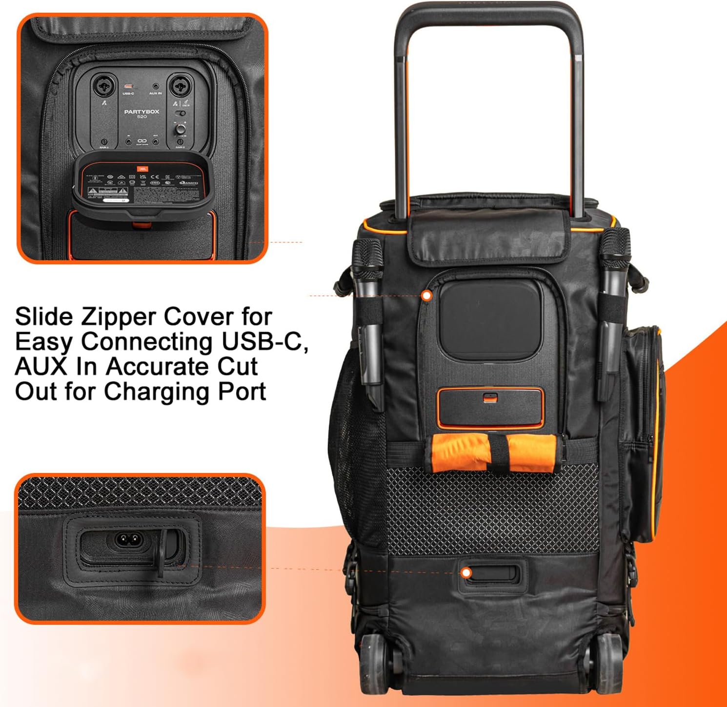 Carry Case Portable Tote Bag Travel Rugged Cover for JBL Par... - Image 7