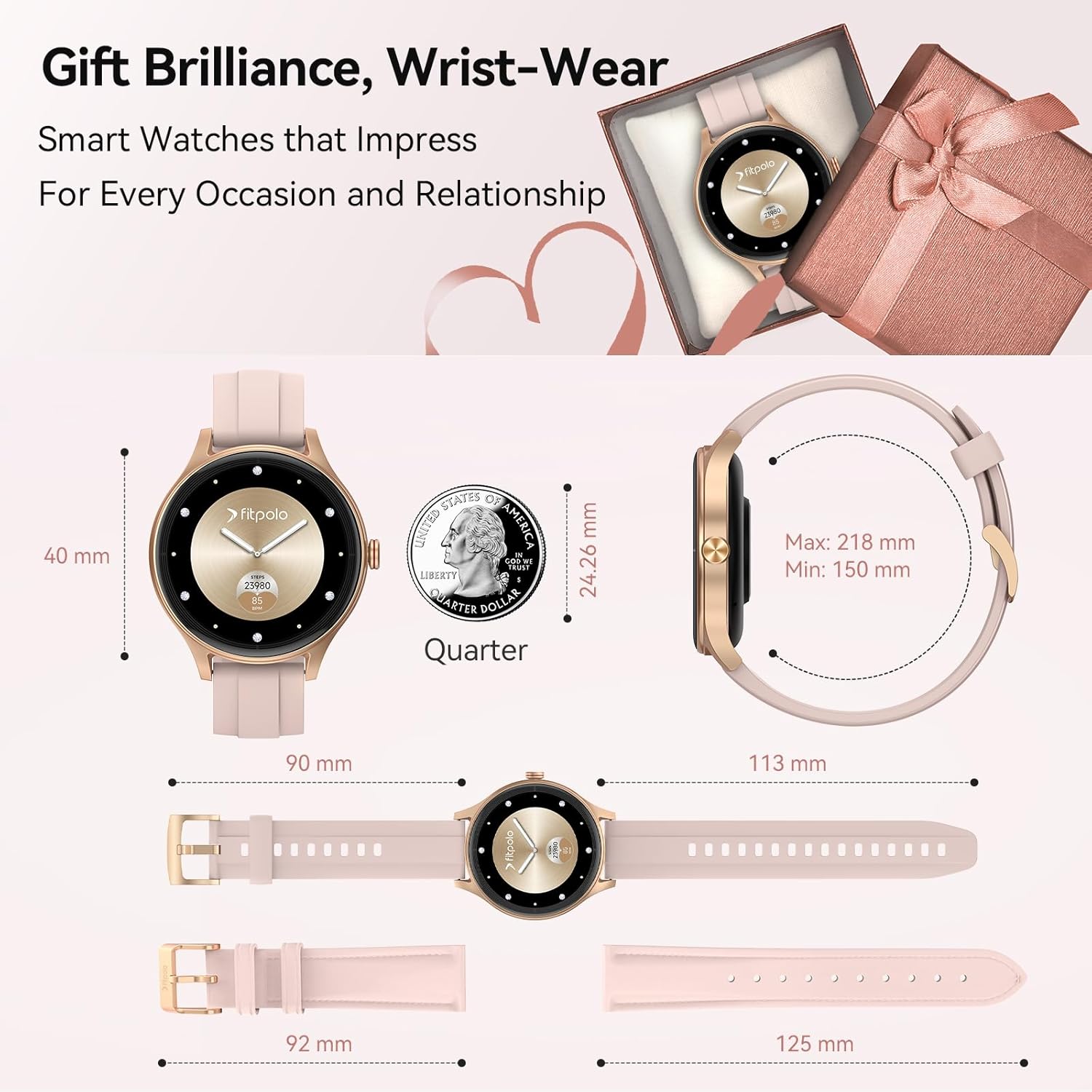 Smart Watches for Women, Ultra-Sharp AMOLED Display Ladies S... - Image 9