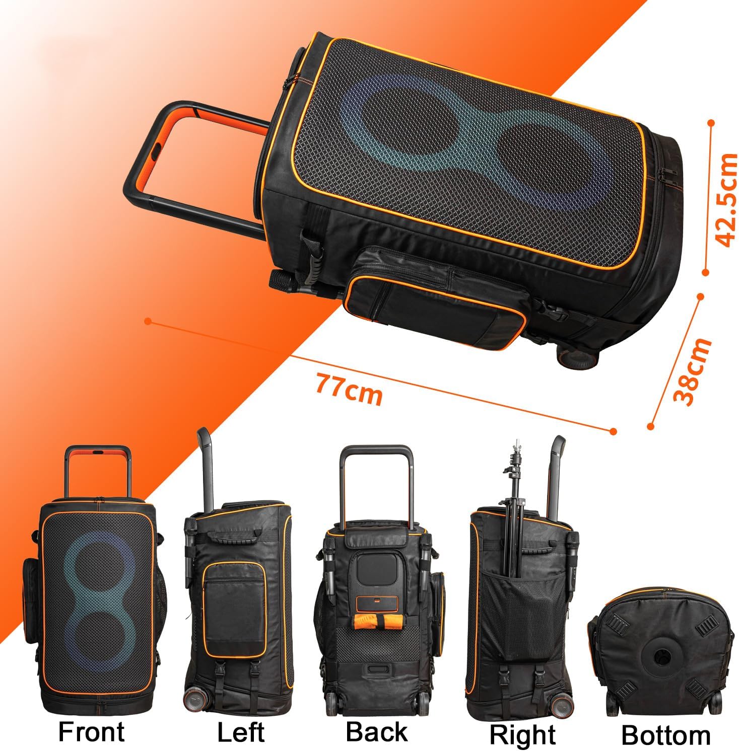 Carry Case Portable Tote Bag Travel Rugged Cover for JBL Par... - Image 5