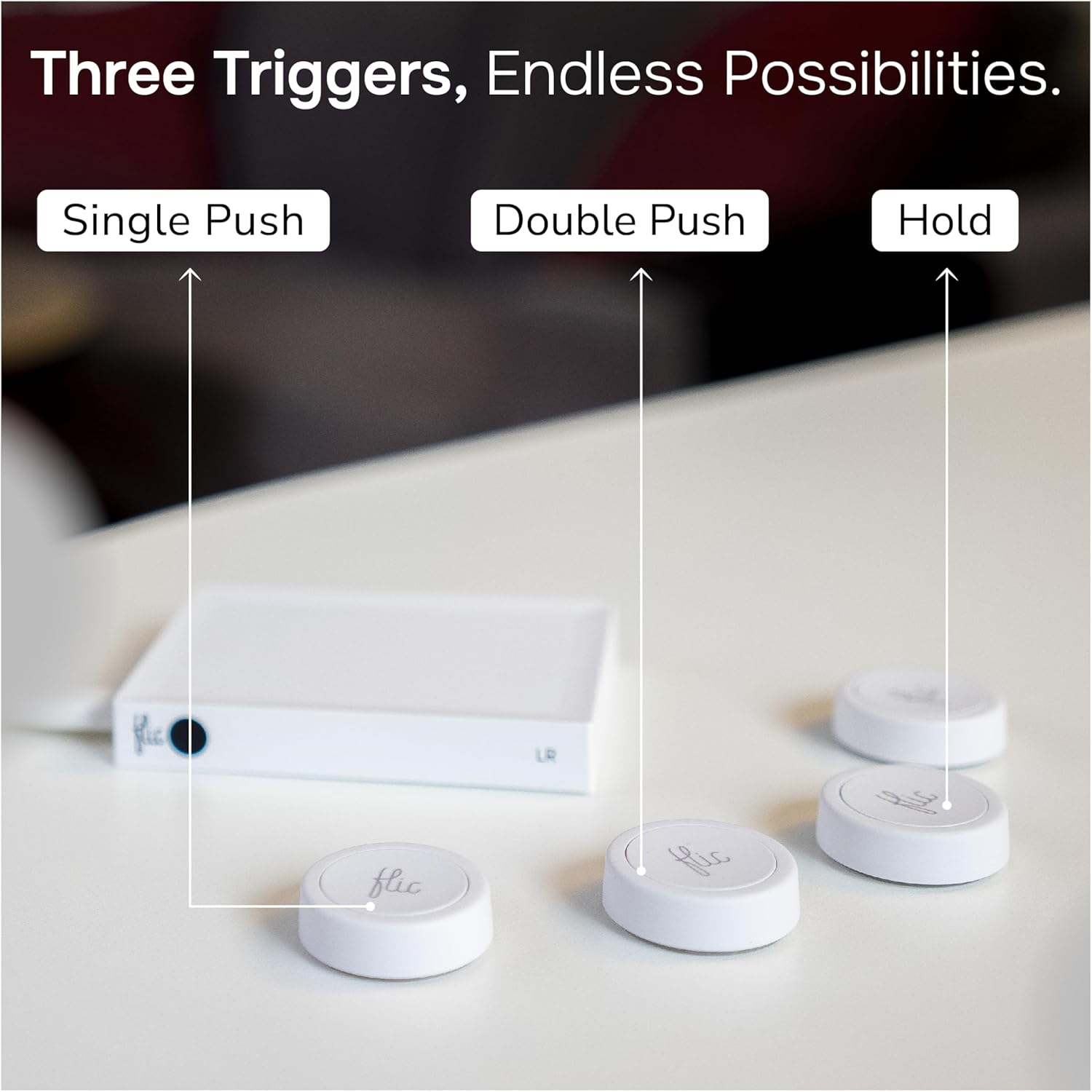 Flic Smart Button White – 3 Pack. Control Lights, Music & Mo... - Image 4