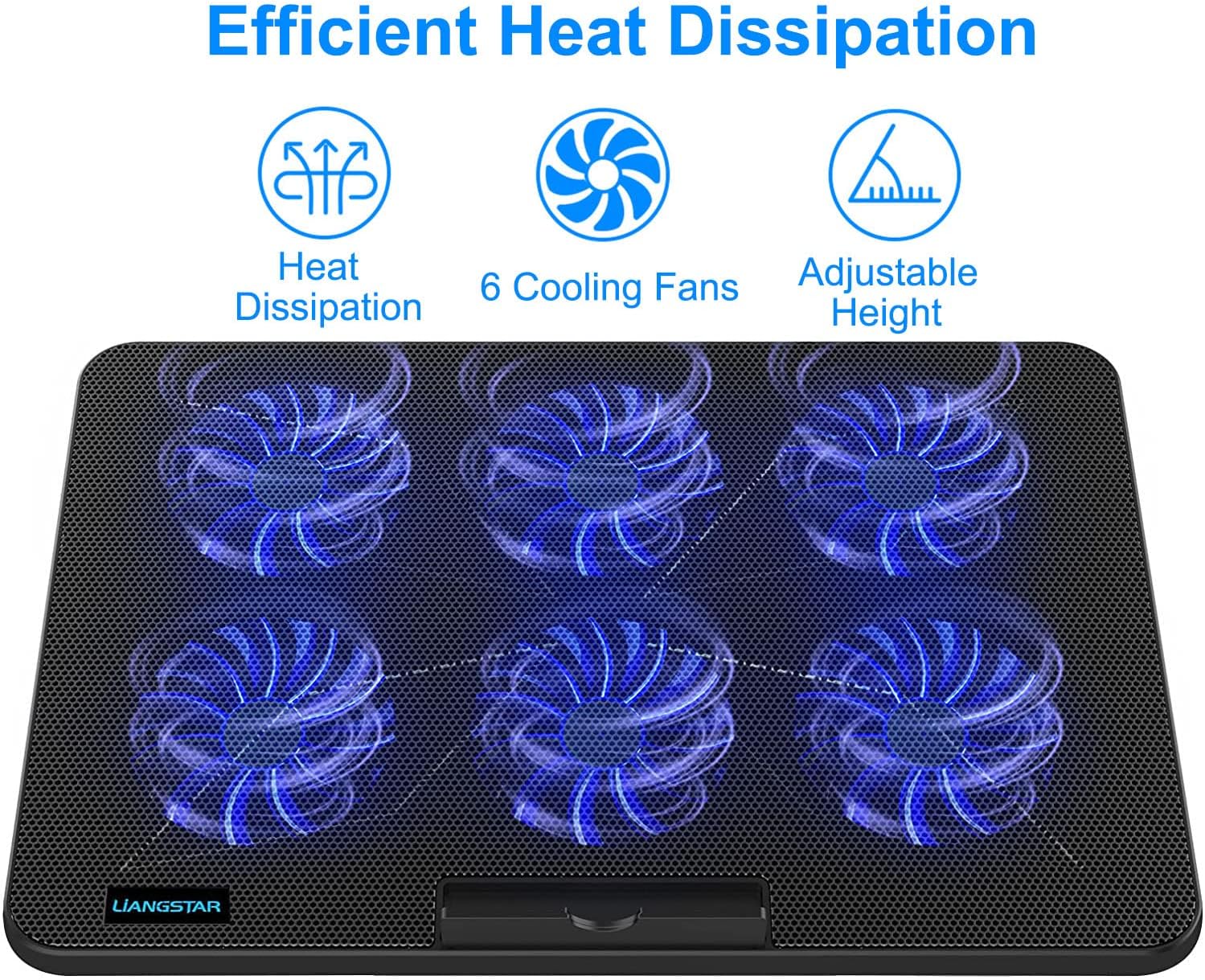 LIANGSTAR Laptop Cooling Pad, Laptop Cooler with 6 Quiet Fan... - Image 4