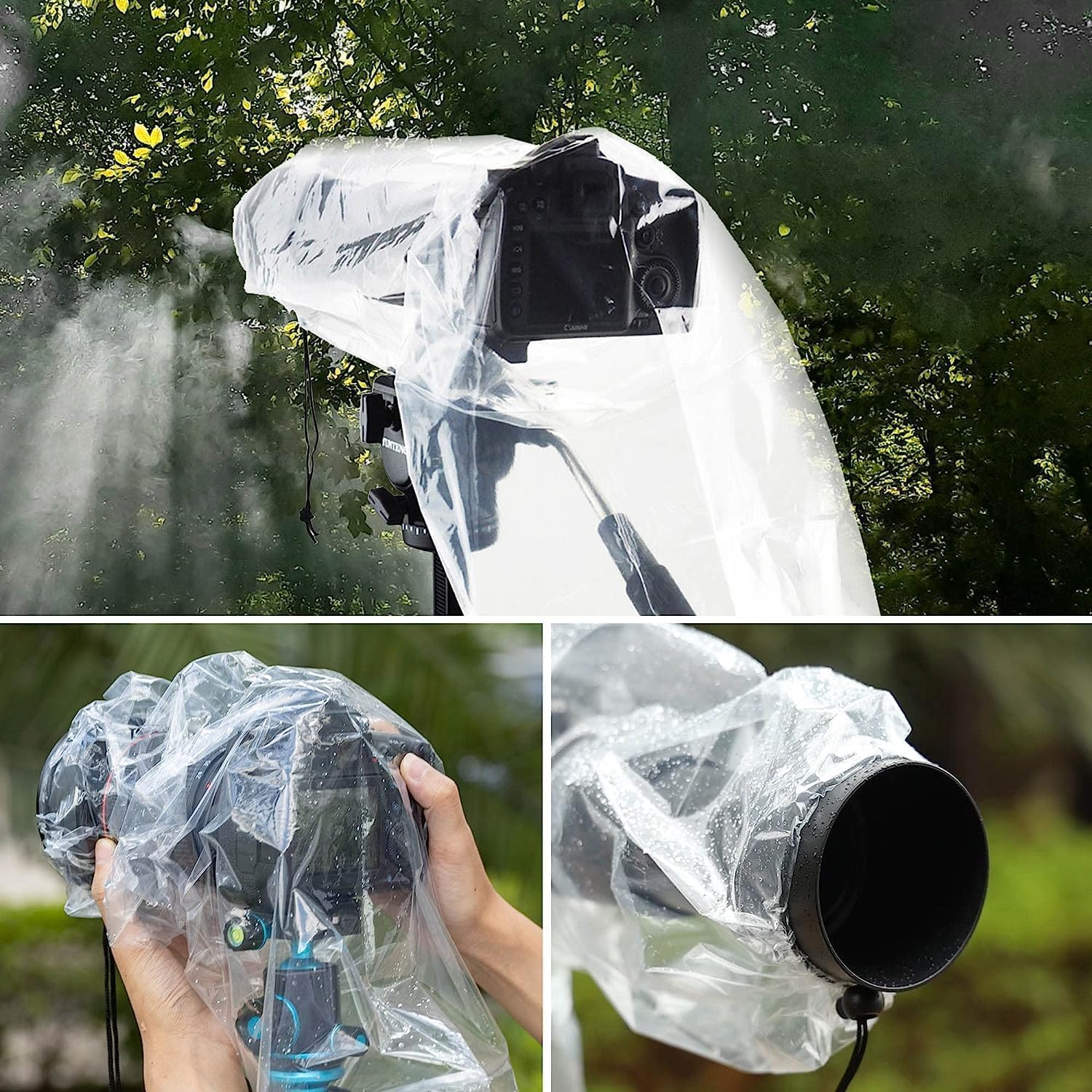 2 Pack JJC Camera Rain Cover Rain Coat Sleeve Protector for ... - Image 5