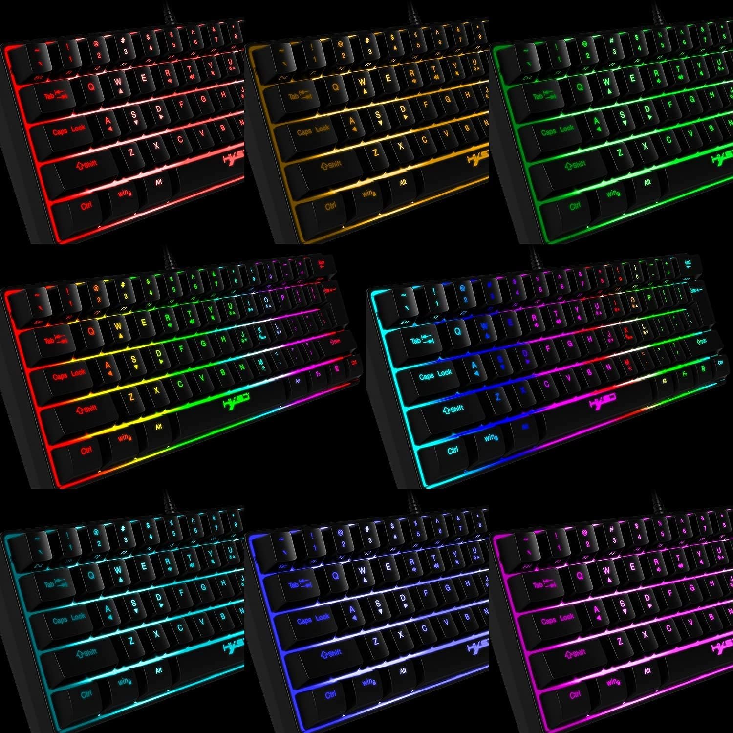 Gaming Keyboard and Mouse Set, 60% Wired Compact Gaming Keyb... - Image 5