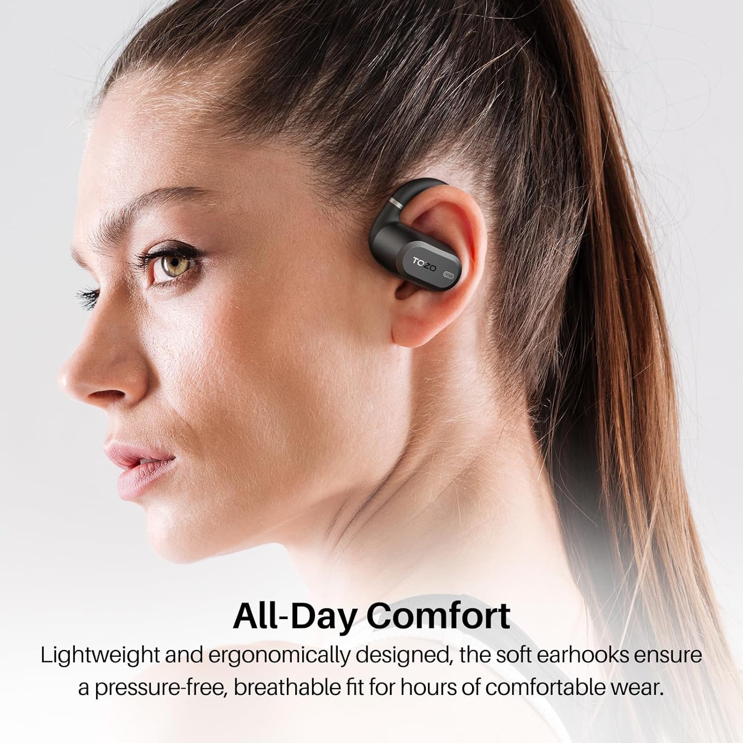 TOZO OpenWear Open-Ear Headphones, Adjustable Ear Hooks, Ult... - Image 7