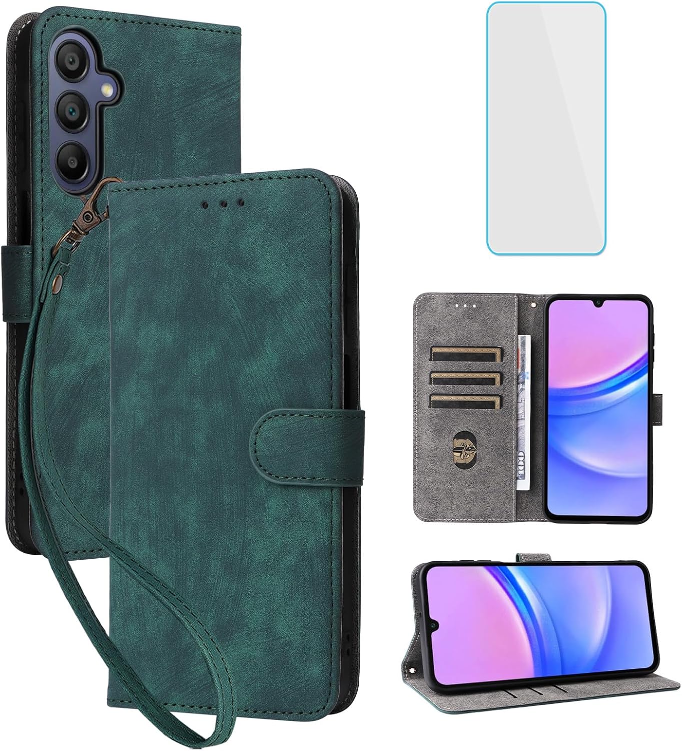 for Samsung Galaxy A17 5G Phone Wallet Case with Screen Prot... - Image 2