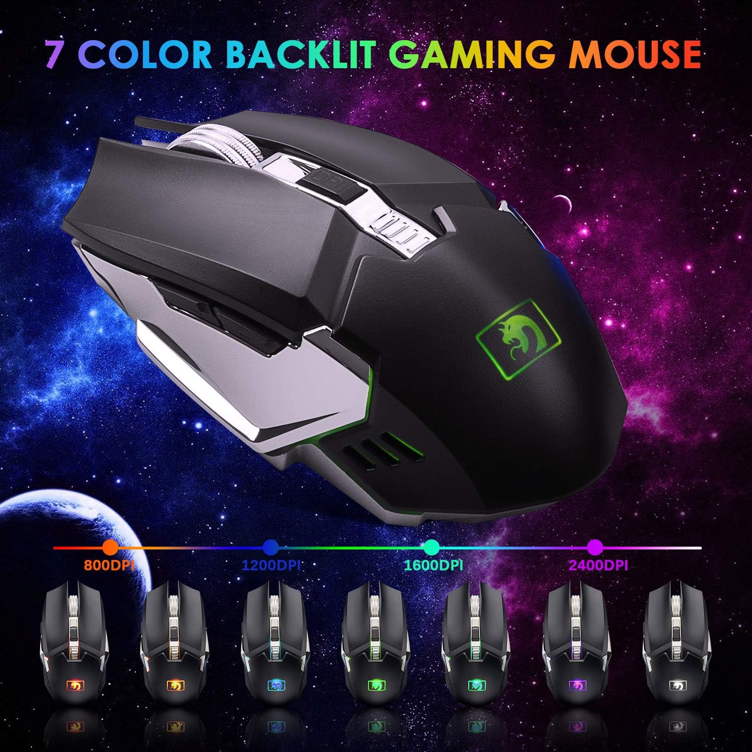 FELiCON K620 Wireless Gaming Keyboard and Mouse Combo, Mecha... - Image 4