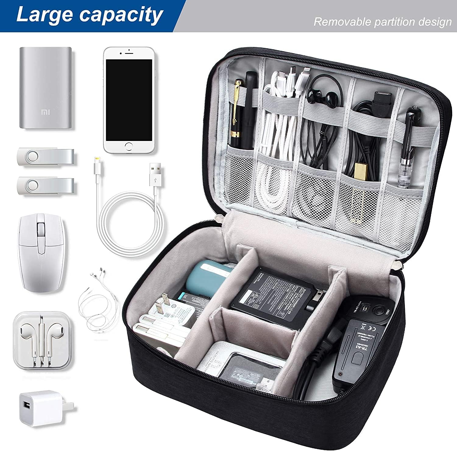Electronic Organizer, Portable Travel Organizer Bag, Waterpr... - Image 3